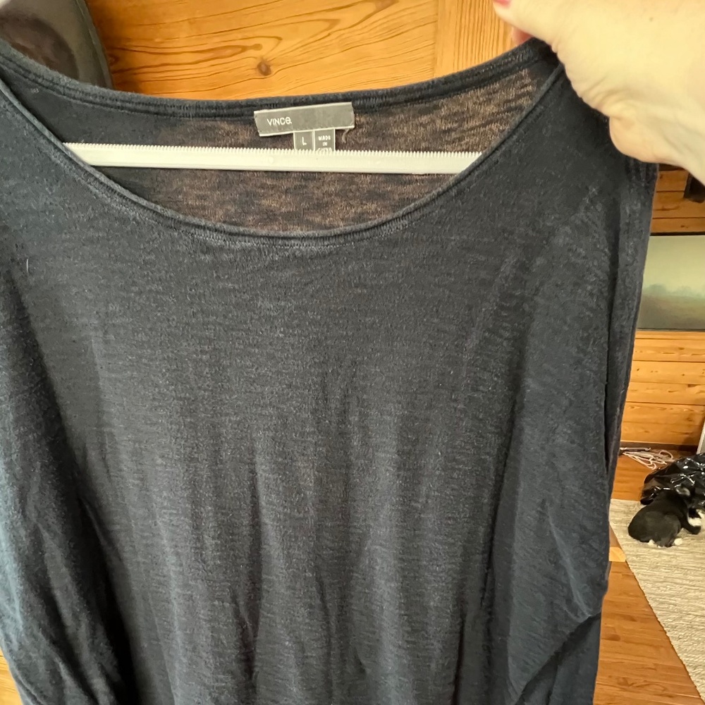 Vince Cotton Sweater -- Dark Navy
